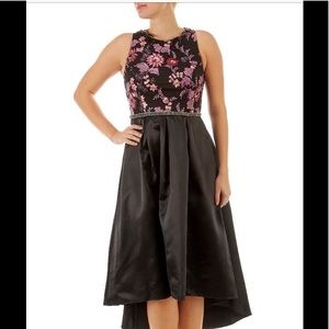 Floral  High  Low Dress/ Rhinestone waist size 14